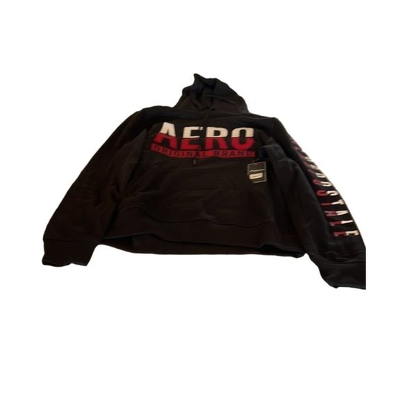 Aeropostal Big Men's Solid Logo Hoodie - Black men size 2X - Picture 2 of 6